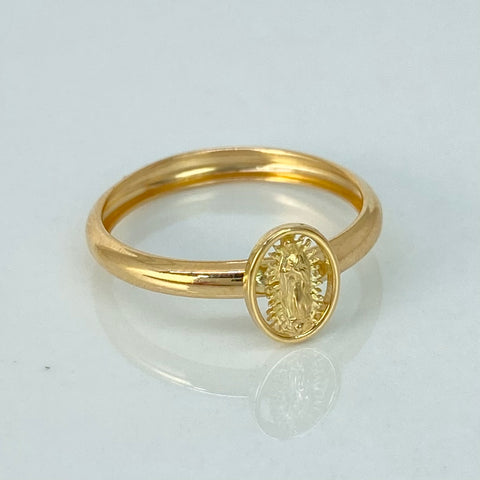 Anillo Virgen Guadalupe Oro amarillo 18k / Talla 6 / 0,95 Gr