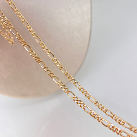 Cadena ● Tres Por Uno 3x1 Oro amarillo 18k 2,75 Gr / 2,5 mm / 60 Cm *