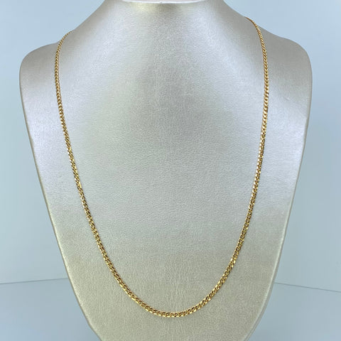 Cadena Cubana Oro amarillo 18k 5,1 Gr / 2,6 mm / 60 Cm †