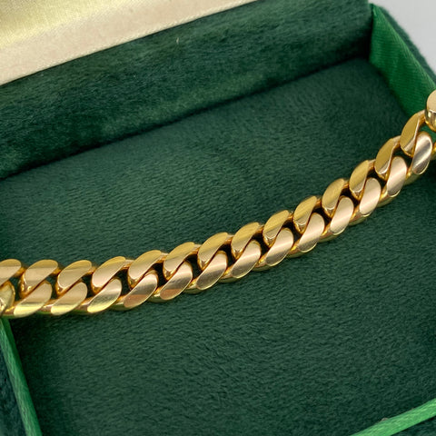 Pulso Cubano Broche Especial Diamantado POR FABRICACION 51,18 Gr / 20 Cm  *