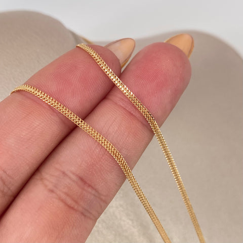 Cadena ● Mini Sedusa Oro amarillo 18k +2 / 2,35 Gr / 1,6 mm / 45 Cm †