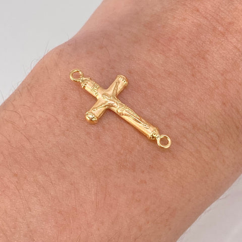 Herraje Cruz Cristo Oro amarillo 0,73 Gr / 2,8 Cm