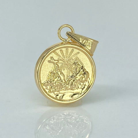 Dije Santisima Trinidad Oro amarillo 18k 0,85 Gr / 2,2 Cm *