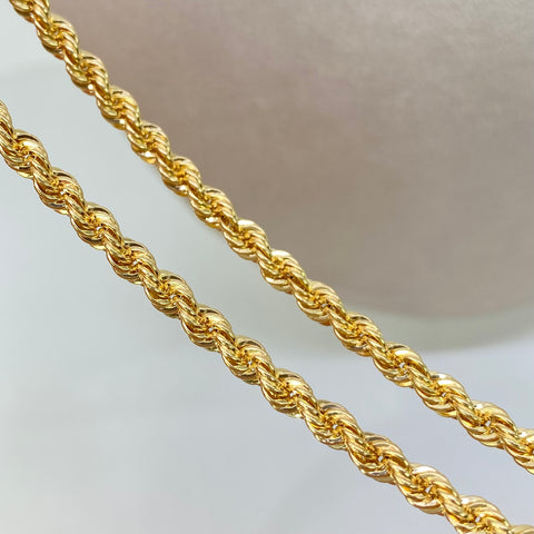 Cadena ● Lazo Oro amarillo 18k +1 / 12,12 Gr / 3,7 mm / 60 Cm †