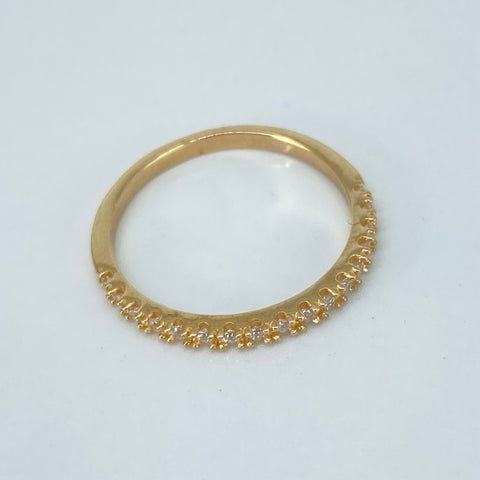 Anillo Churumbela Circones Blancos Oro amarillo / Talla 6 3/4 / 1,8 Gr †
