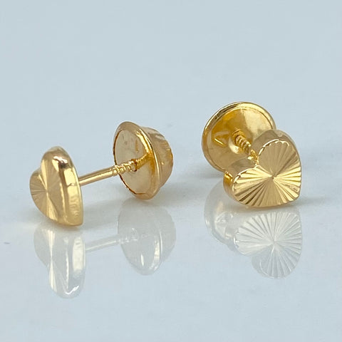 Topos Corazon Diamantado Oro amarillo 18k 0,55 Gr / 5,6 mm