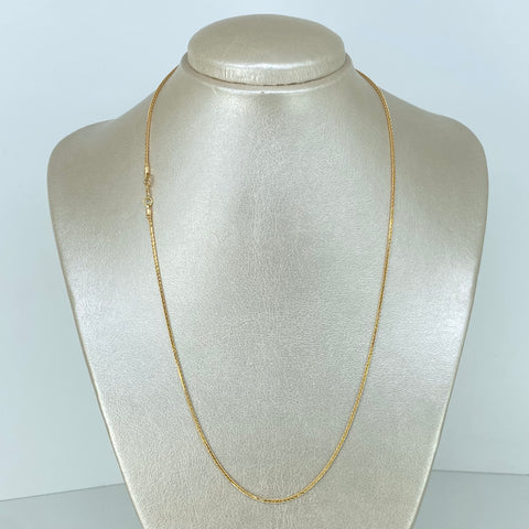 Cadena ● Franco Oro amarillo 18k +2 / 4,41 Gr / 1,1 mm / 50 Cm †