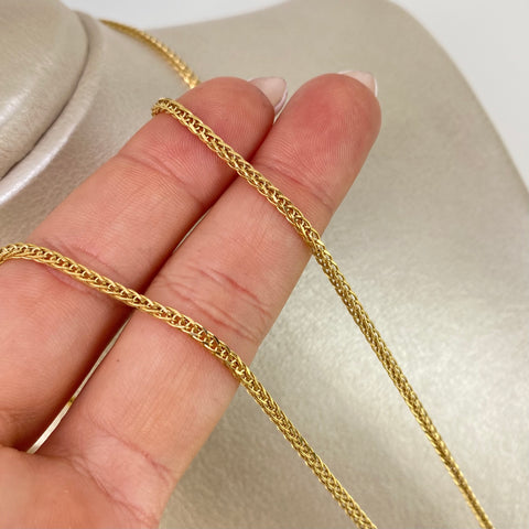 Cadena ● Franco Oro amarillo 18k +2 / 5,25 Gr / 2 mm / 60 Cm *