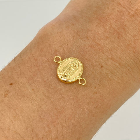 Herraje Virgen Guadalupe Oro amarillo 18k 0,62 Gr / 1,6 Cm  *