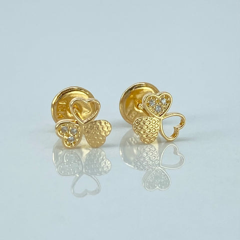Topos Trebol Oro amarillo 18k 0,75 Gr / 5,7 mm †