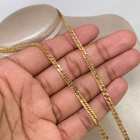 Cadena ● Cubana Oro amarillo 18k 6,9 Gr / 3,5 mm / 60 Cm