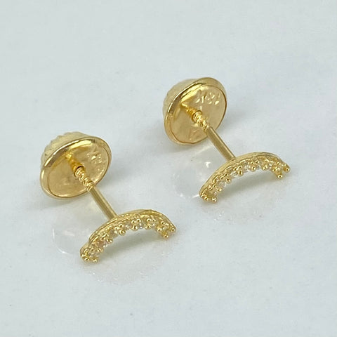 Topos Circones Blancos Oro amarillo 18k 0,5 Gr / 3 mm *