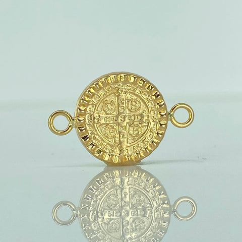 Herraje San Benito Diamantado Oro amarillo 18k 0,85 Gr / 2 Cm  *