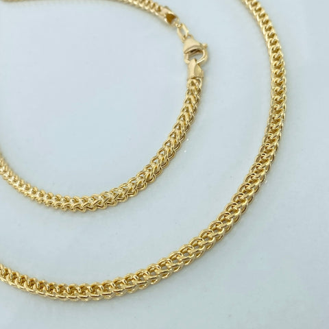 Cadena ● Franco Oro amarillo 18k +2 / 13,12 Gr / 3 mm / 60 Cm †