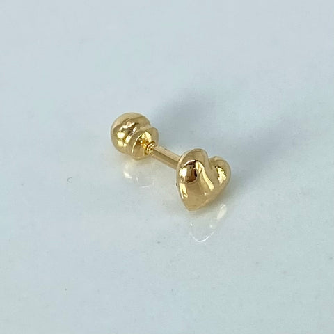 Piercing Corazon / Oro Amarillo 18k (Joya) / 4.5mm / 0,25gr / 1cm / (Oreja) *