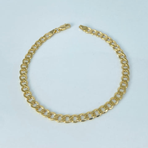 Pulso ● Cubano Oro amarillo 18k +1 / 4,95 Gr / 4,8 mm / 21,2 Cm †
