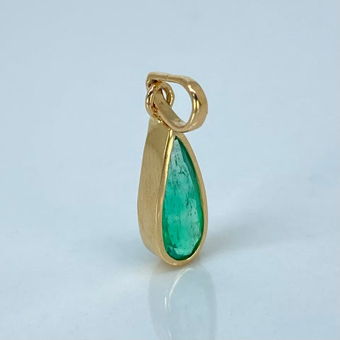 Dije Lagrima Esmeralda 88PTS Oro amarillo 0,85 Gr / 1,8 Cm *