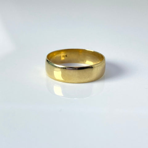 Anillo Argollas Lisas Oro amarillo 18k / Talla 9 1/4 / 4,0 Gr *