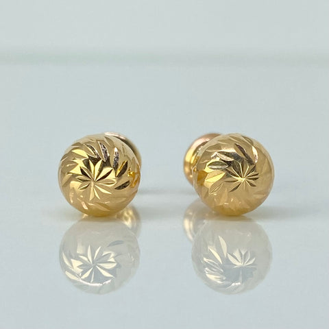 Topos Bola Diamantada Oro amarillo 18k 0,8 Gr / 7 mm