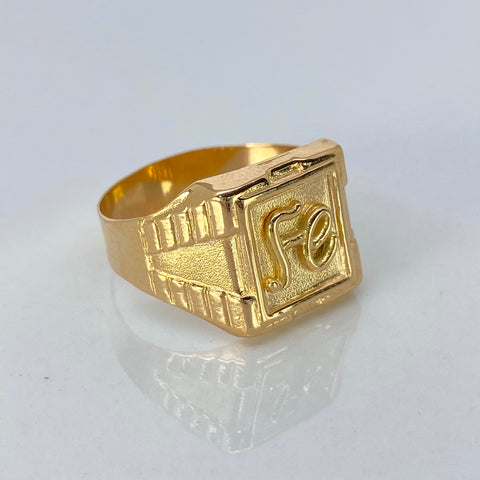 Anillo Sello FE Oro amarillo / Talla 101/2 / 3,12 Gr †