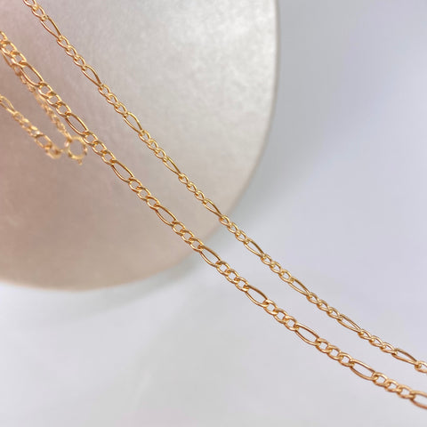 Cadena ● Tres Por Uno 3x1 Oro amarillo 18k 1,35 Gr / 1,8 mm / 45 Cm