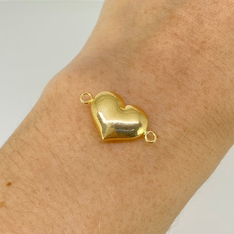 Herraje Corazon Oro amarillo 18k 1,05 Gr / 2,3 Cm  *