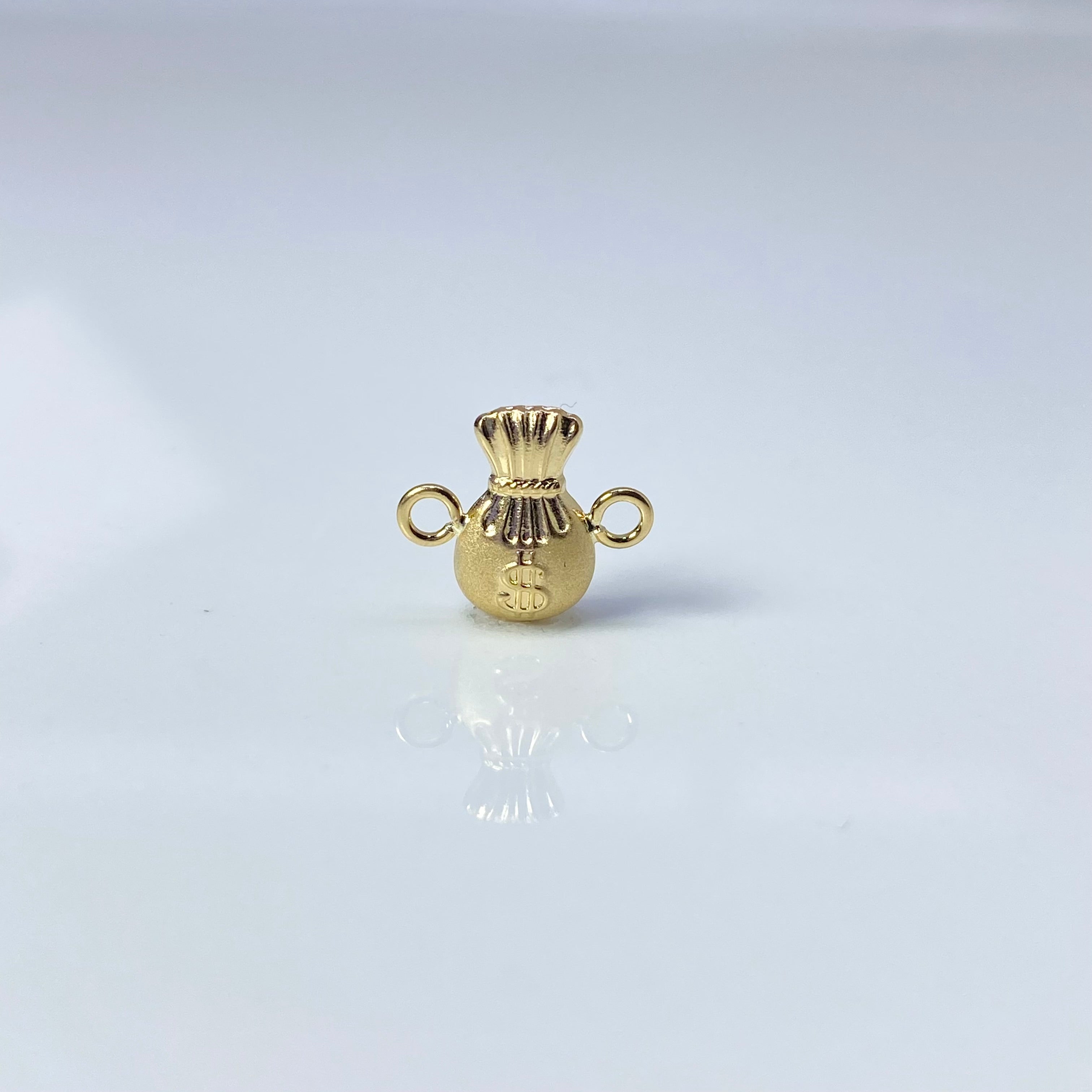 Herraje Troquel Bolsa De Dinero Oro amarillo 18k 0,49 Gr 1,4 Cm