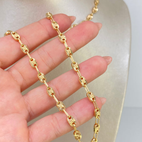 Cadena GC Diamantado Tornillo CT Oro amarillo 18k 14,06 Gr / 4,4 mm / 60 Cm †