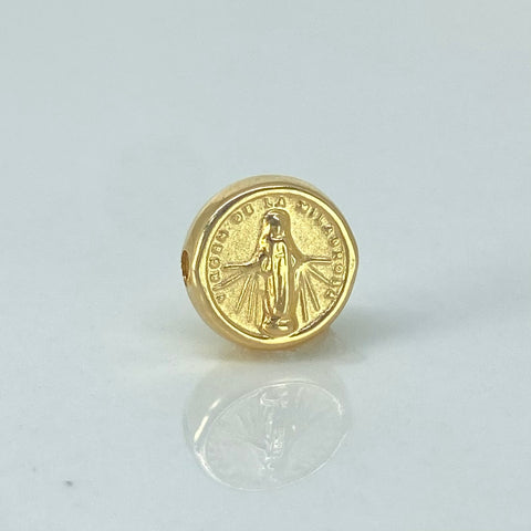 Herraje Virgen Milagrosa Oro amarillo 18k 0,47 Gr / 0,8 Cm *