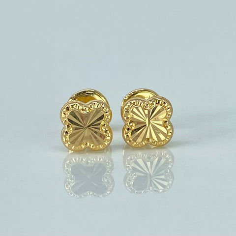 Topos Flor Diamantadas Oro amarillo 0,5 Gr / 6 mm *