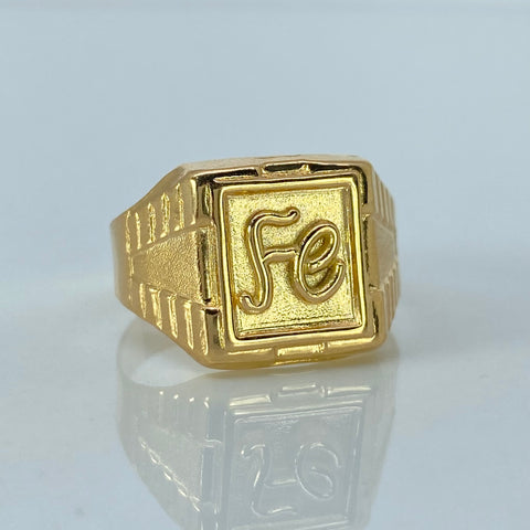 Anillo Sello FE Oro amarillo / Talla 101/2 / 3,12 Gr †