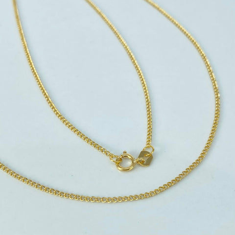 Cadena ● Cubana Oro amarillo 18k 1,5 Gr / 1,2 mm / 60 Cm