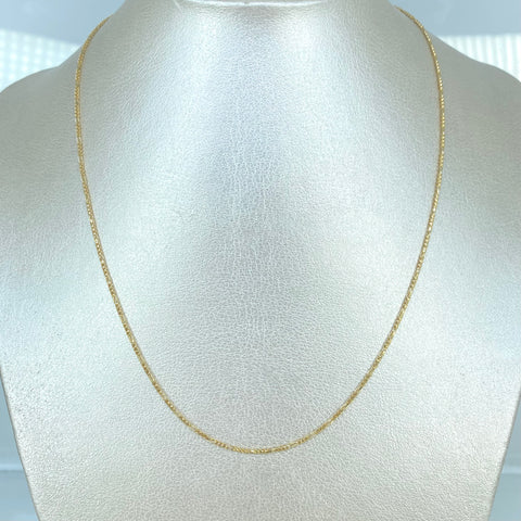 Cadena ● Tres Por Uno 3X1 / Franco Oro amarillo 18k +3 / 3,30 Gr / 1 mm / 45 Cm