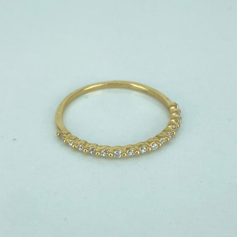 Anillo Churumbela Circones Blancos Oro amarillo 18k / Talla 6 3/4 / 0,93 Gr