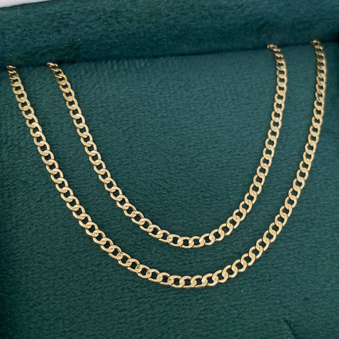 Cadena ● Cubana Oro amarillo 18k 1,6 Gr / 2 mm / 45 Cm *