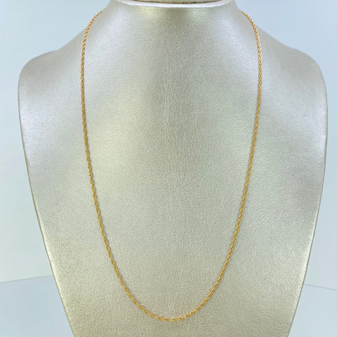 Cadena Doble Aro Seguido Oro amarillo 18k +1 / 3,1 Gr / 1,5 mm / 50 Cm †