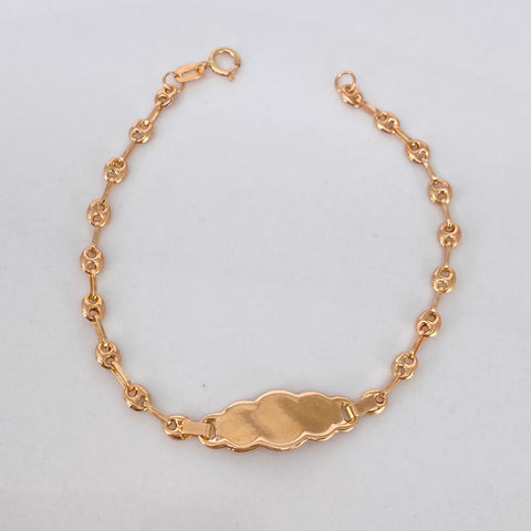 Pulso bebé Placa Nube GC Oro amarillo 1,89 Gr / 3,3 mm / 15,7 Cm †