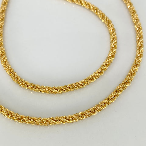 Cadena ● Lazo / Mini Militar Oro amarillo 18k +3 / 9,60 Gr / 2,7 mm / 45 Cm †