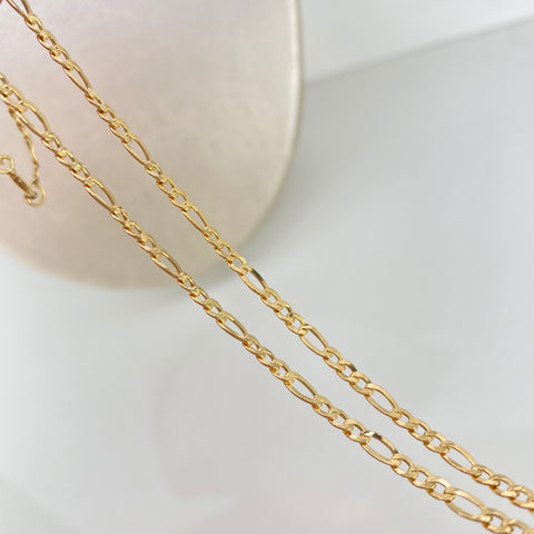 Cadena ● Tres Por Uno 3x1 Oro amarillo 18k 4,15 Gr / 2,8 mm / 50 Cm †