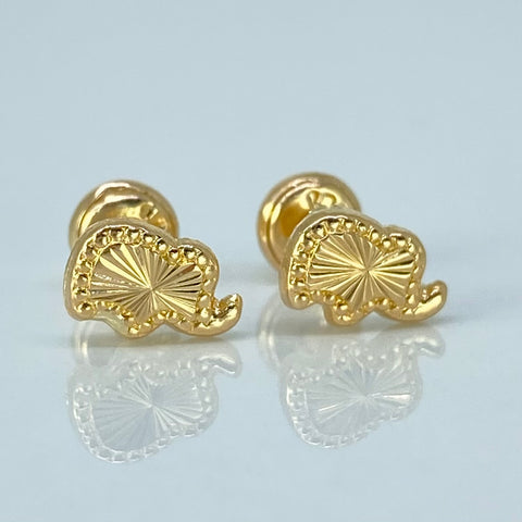 Topos Elefante Diamantado Oro amarillo 0,8 Gr / 8,3 mm