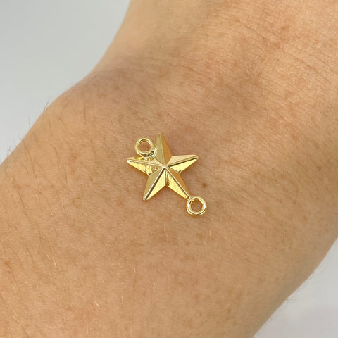 Herraje Estrella Oro amarillo 18k 0,37 Gr / 1,5 Cm *