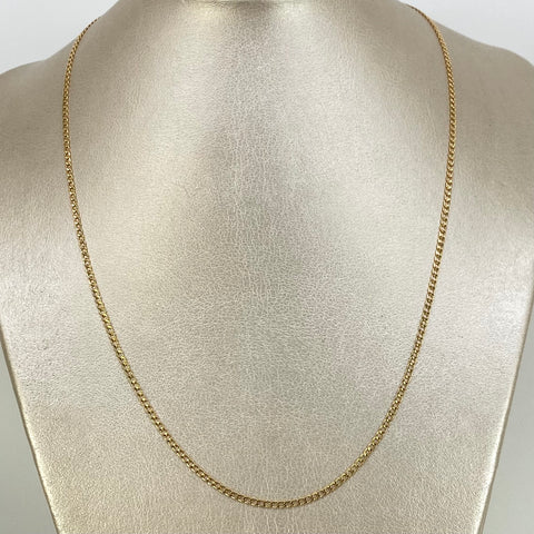 Cadena ● Cubana Oro amarillo 18k 1,72 Gr / 2 mm / 50 Cm