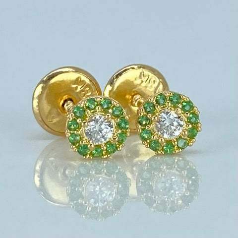 Topos Circulo Circones Blancos Verdes Oro amarillo 0,6 Gr / 4,5 mm †
