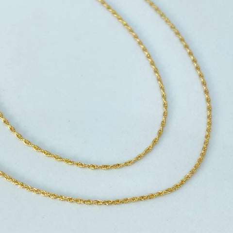 Cadena ● Lazo Oro amarillo 18k +1 / 1,15 Gr / 1,1 mm / 60 Cm