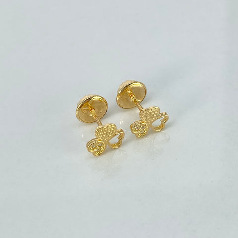 Topos Trebol Corazones Circones Blancos Oro amarillo 0,78 Gr / 6 mm *