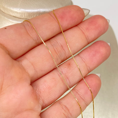 Cadena ● Veneciana Oro amarillo 18k +1 / 1,2 Gr / 0,5 mm / 60 Cm *