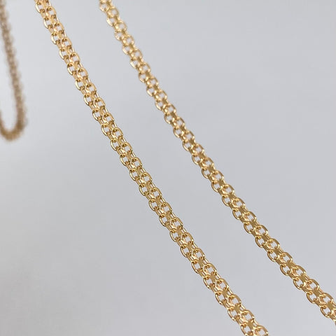Cadena ● China Oro amarillo 18k 3,55 Gr / 2 mm / 50 Cm