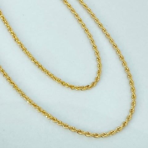 Cadena ● Lazo Oro amarillo 18k +1 / 3,38 Gr / 2 mm / 60 Cm