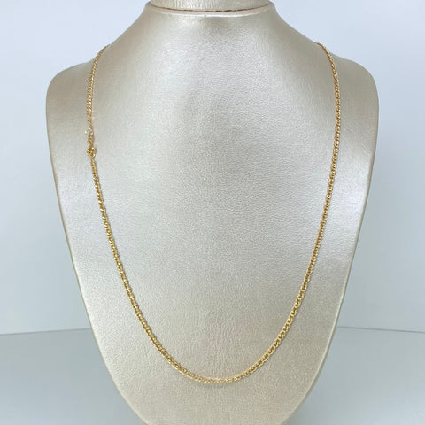Cadena ● Escalera Plana Oro amarillo 18k 4,76 Gr / 2,7 mm / 50 Cm *
