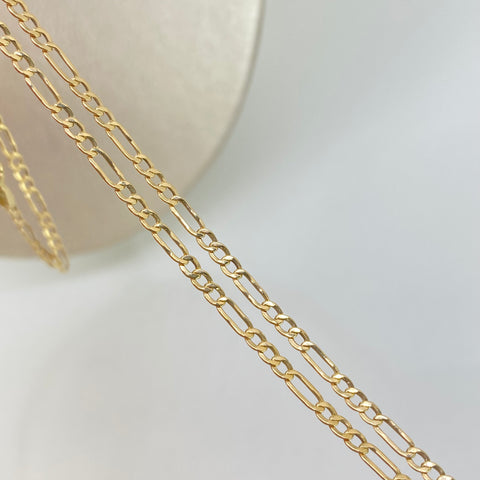 Cadena ● Tres Por Uno 3x1 Oro amarillo 18k 3,15 Gr / 2,3 mm / 60 Cm †